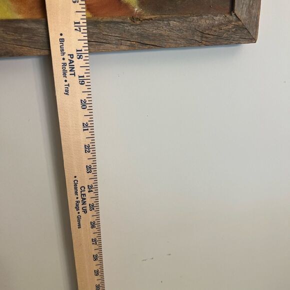 Rustic framed farmhouse mountains wall hanging artwork. - Picture 4 of 5